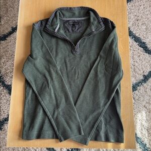 Men's Green Banana Republic Half-Zip Sweater - Large